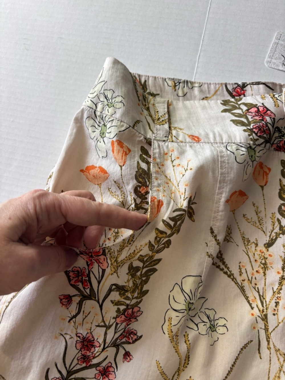 Free People Cream Floral Wide Leg Pants - Picture 14 of 14